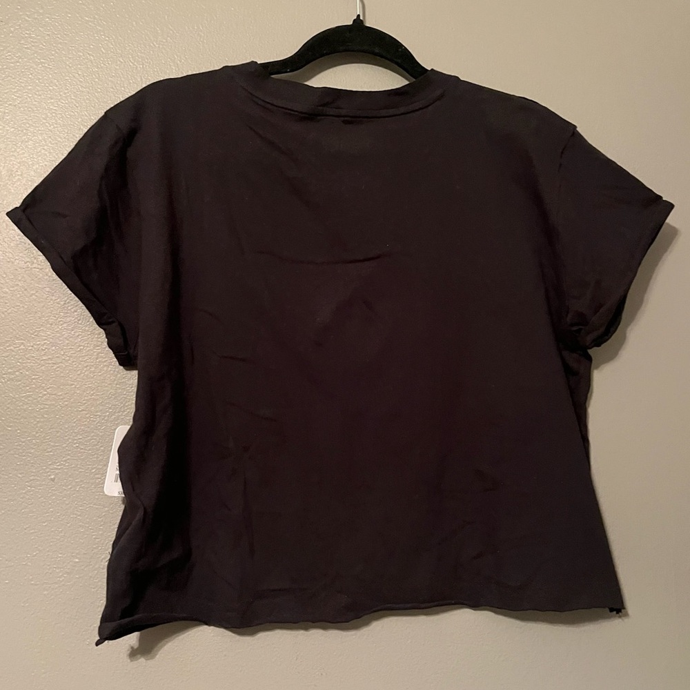 NWT Free People We The Free Sz Med Women’s Black Short Sleeve Scoopneck Top $38! - Picture 10 of 10